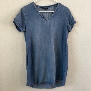 {Velvet Heart} Soft Denim Shirt Dress